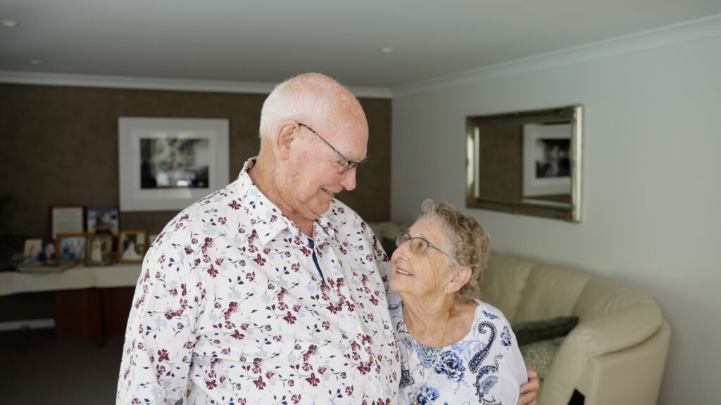 Murray and Joan during Murray’s life story video, captured by Your Story.